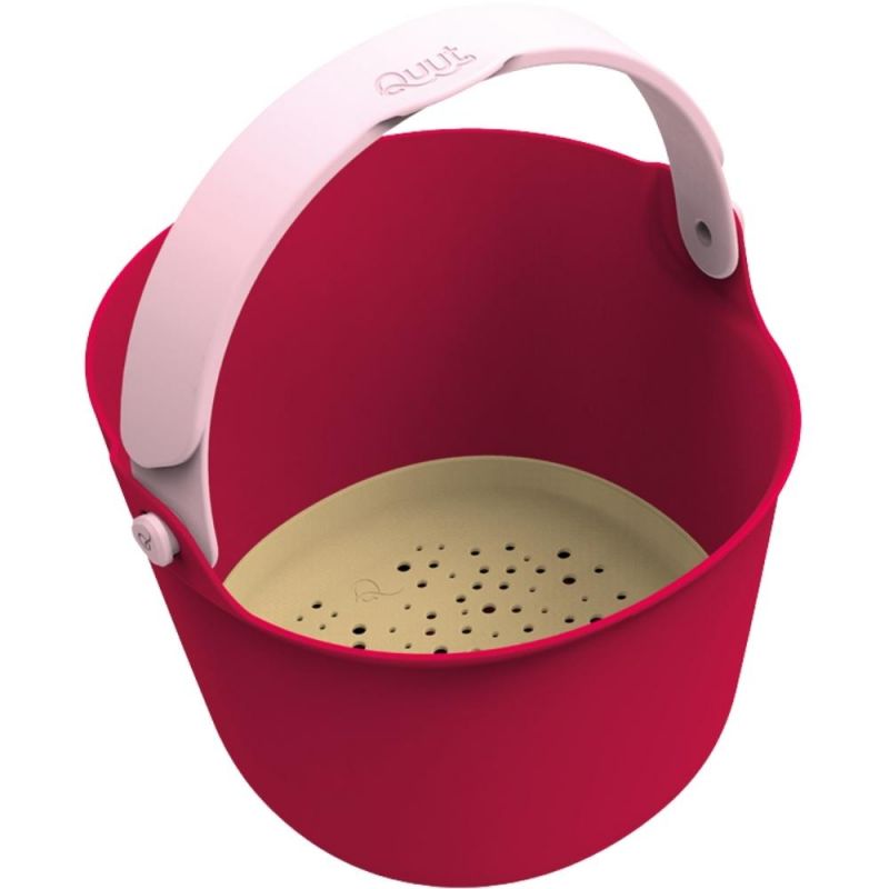 Seau de plage 2 en 1 Bucki cerise Quut