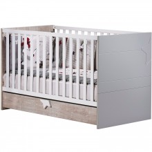 Lit bébé évolutif Nova Little Big Bed avec son tiroir (70 x 140 cm)  par Sauthon Easy