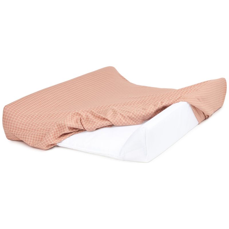 Housse de matelas à langer Stories Édition limitée Pink cream grid Nobodinoz Produit 4