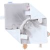Doudou marionnette Triceratops Ops en veloudoux greige (27 cm) Noukie's Produit 3