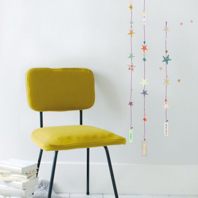 Sticker mural Fils d'étoiles rose Mimi'lou