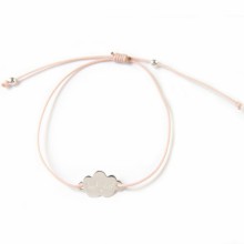 Bracelet cordon nuage rose poudré (argent 925°)  par Zü