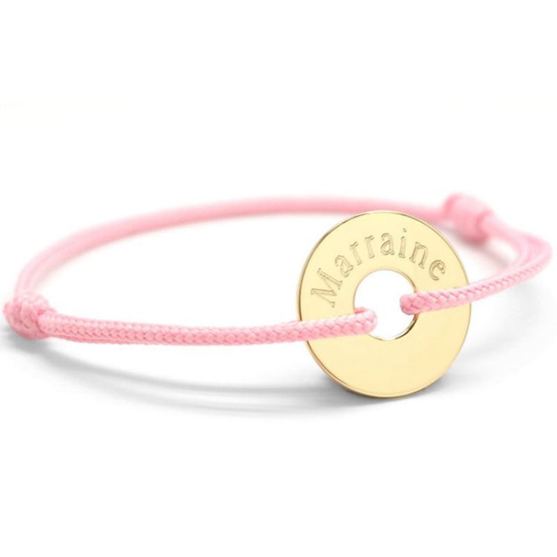 Bracelet cordon maman Petite Chérie (plaqué or jaune) Petits trésors