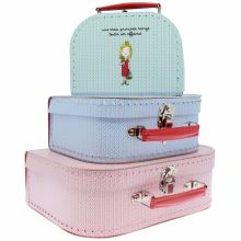 Set de 3 valises décoratives Princesses  par Petit Jour Paris