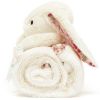 Couverture bébé Lapin en fleurs Crème (70 cm) Jellycat Produit 5
