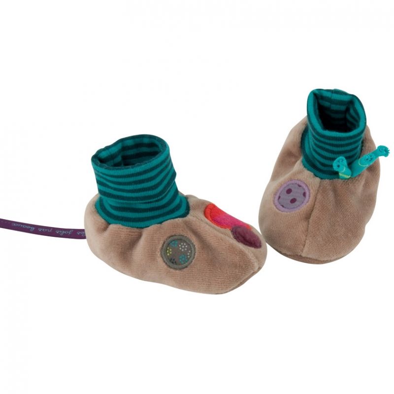 Chaussons marrons Jolis pas Beaux (0-6 mois) Moulin Roty