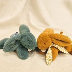 Peluche Lapin Doudou Pantin vert sauge (25 cm)