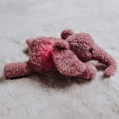 Peluche lumineuse George l'éléphant vieux rose