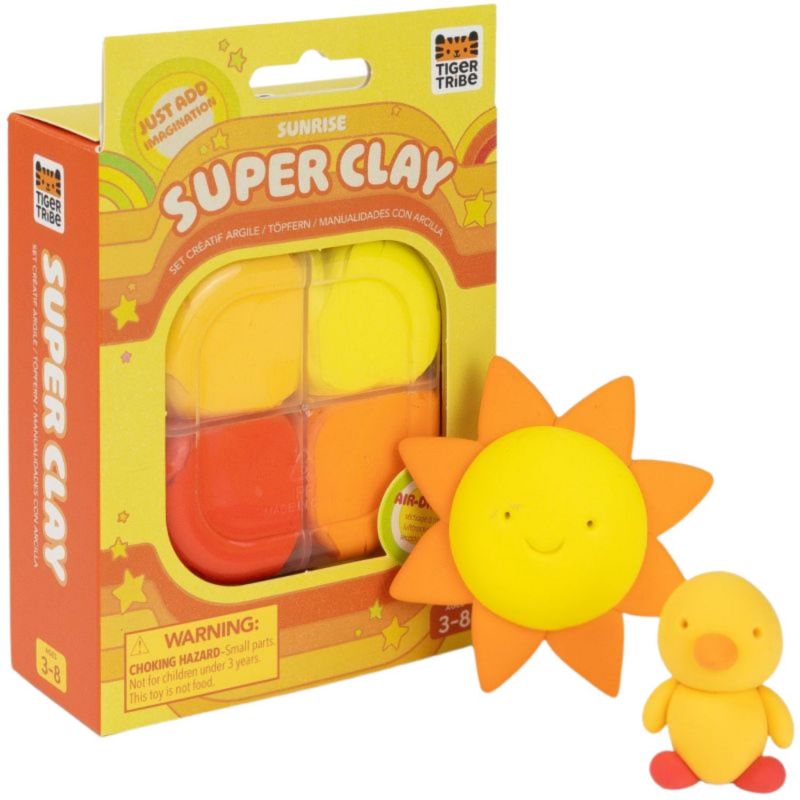 Set créatif en argile Sunrise jaune et orange avec recharge Tiger Tribe Produit 1