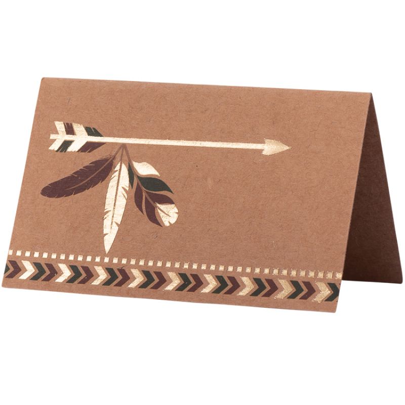 Lot de 8 marque-places en carton Indian Forest Arty Fêtes Factory