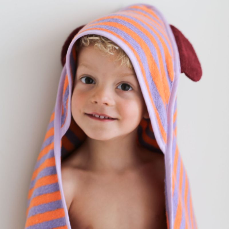 Cape de bain Ours Lavande (75 x 75 cm) Quut Ambiance 3