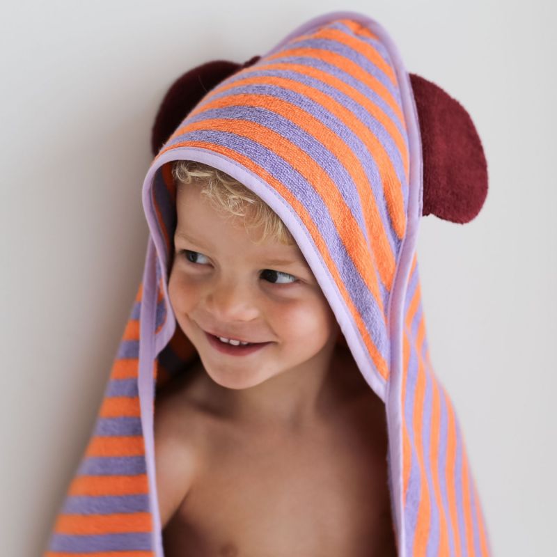Cape de bain Ours Lavande (75 x 75 cm) Quut Ambiance 4