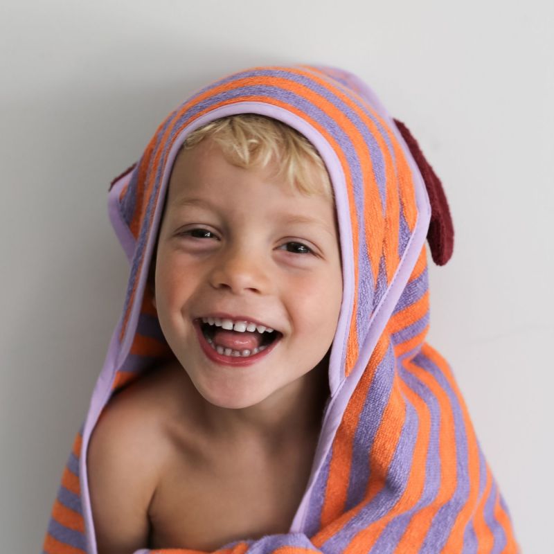 Cape de bain Ours Lavande (75 x 75 cm) Quut Ambiance 5
