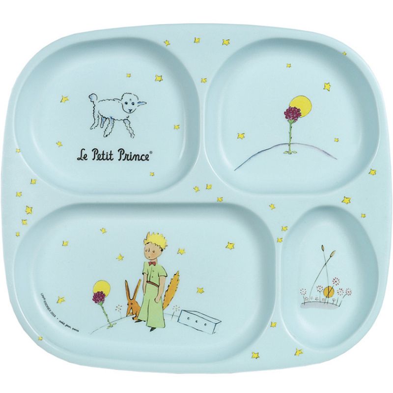 Assiette à compartiments Le Petit Prince bleue Petit Jour Paris