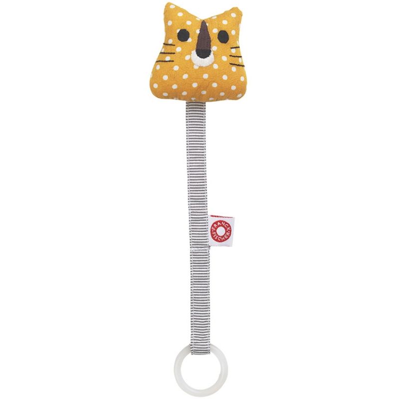 Attache sucette tigre jaune Franck & Fischer