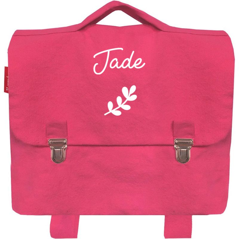 Cartable A4 maternelle rose grenadine (personnalisable) Les Griottes Produit 1