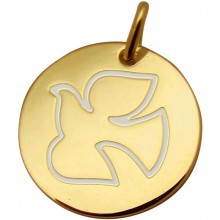 Médaille Colombe Espérance 16 mm (or jaune 750°)  par Martineau