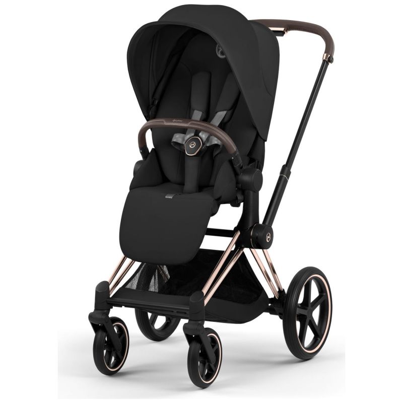 Duo PRIAM 2026 Poussette tout-terrain avec nacelle pliable et Châssis Rose Gold Sepia Black Cybex Produit 3