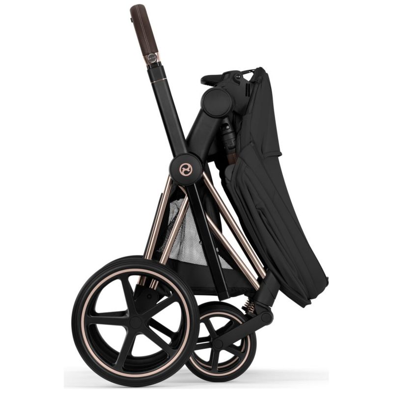 Duo PRIAM 2026 Poussette tout-terrain avec nacelle pliable et Châssis Rose Gold Sepia Black Cybex Produit 6