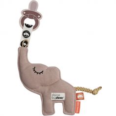Doudou attache sucette Elphee rose - Done by Deer