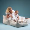 Pouf Ottoman Square Marshmallow velours côtelé  par Wigiwama