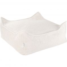 Pouf Ottoman Square Marshmallow velours côtelé - Wigiwama
