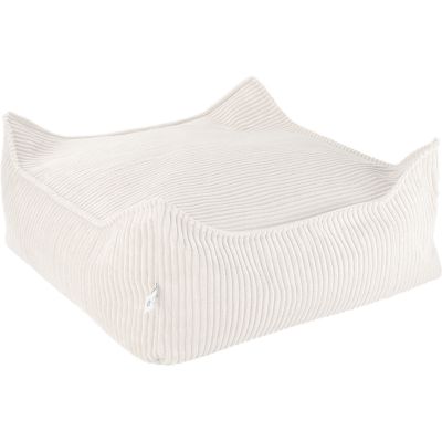 Pouf Ottoman Square Marshmallow velours côtelé  par Wigiwama