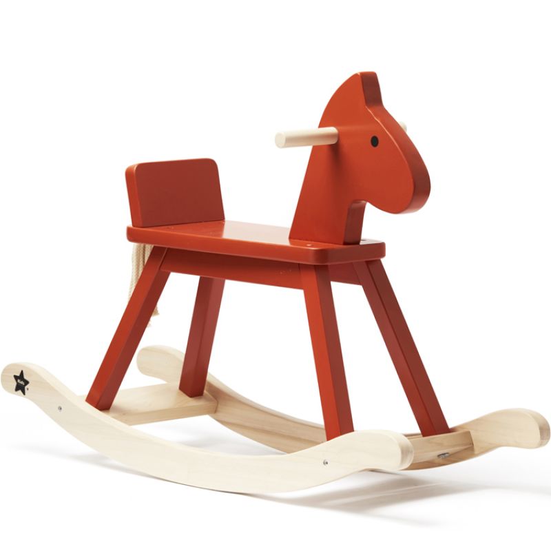 Cheval à bascule rouge orangé Carl Larsson Kid's Concept Produit 1 grande taille