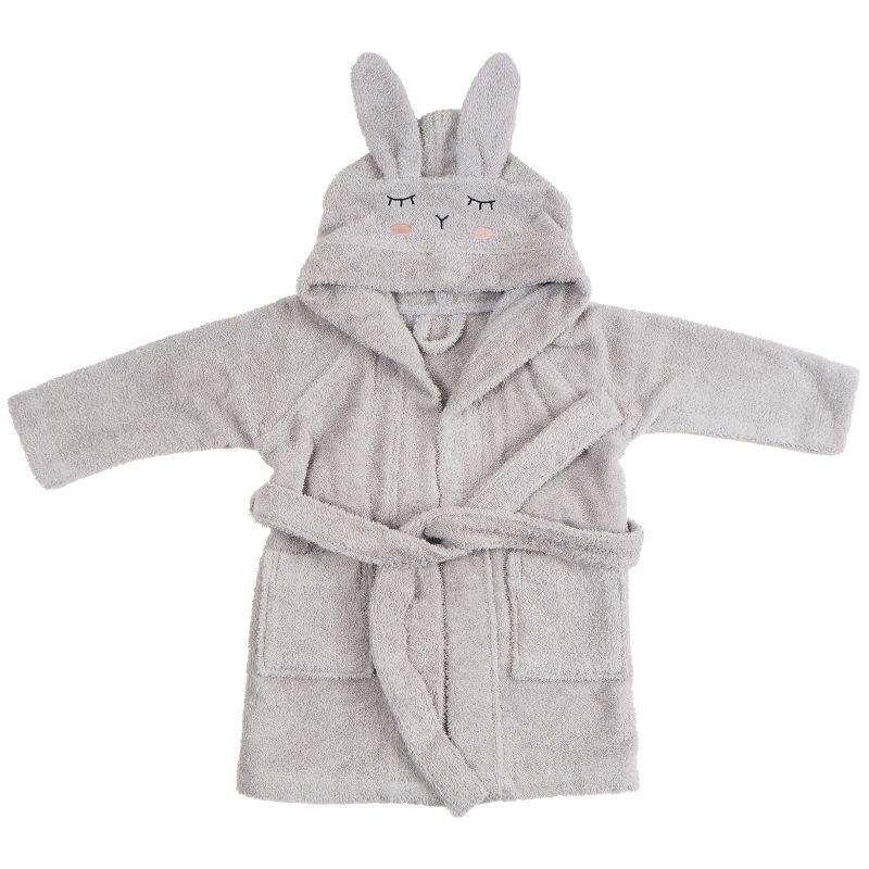Peignoir de bain Lapin gris (1-2 ans) Kikadu