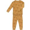 Ensemble pyjama en coton bio Woods spruce yellow size (12 mois) - Fresk