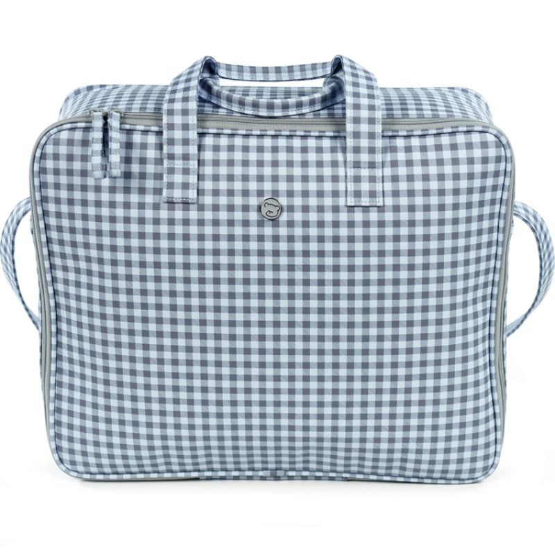 Valise de maternité Together Vichy bleu et gris Pasito a pasito