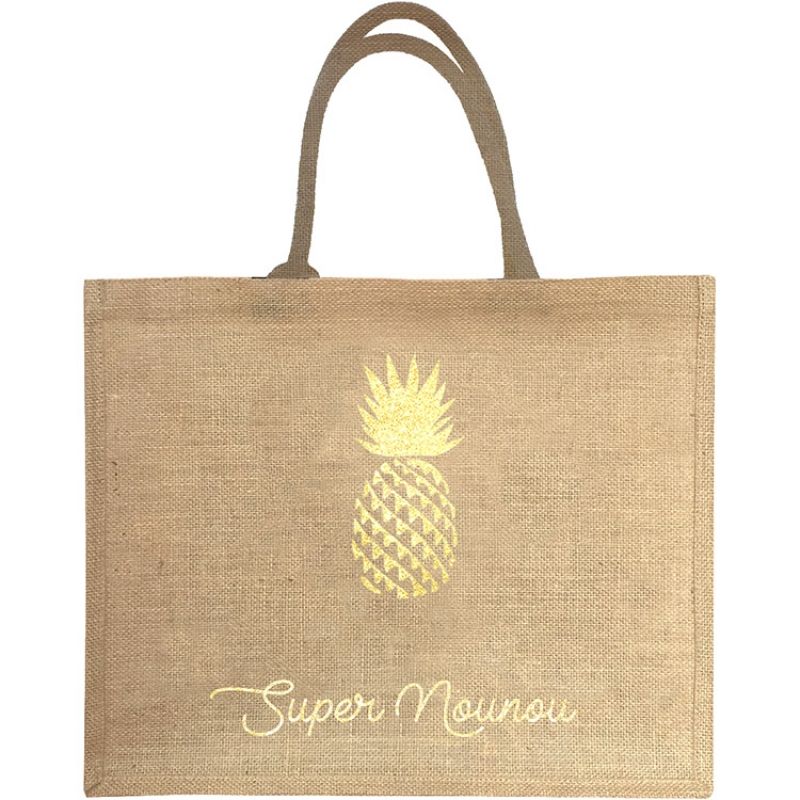 Sac cabas Nounou Ananas (personnalisable) Les Griottes Produit 1 grande taille