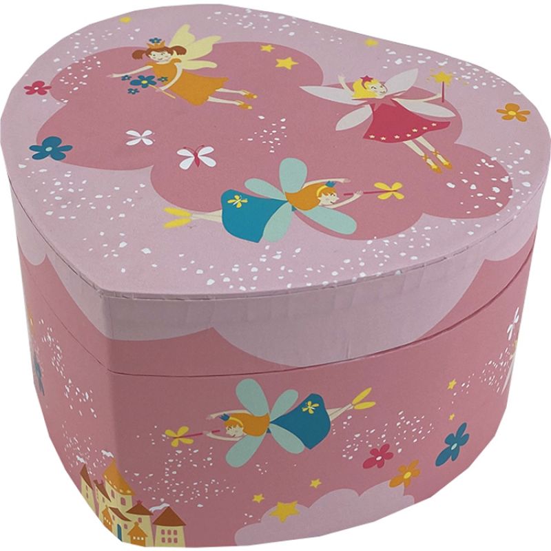 Boîte à bijoux musicale cœur Princesse rose Trousselier