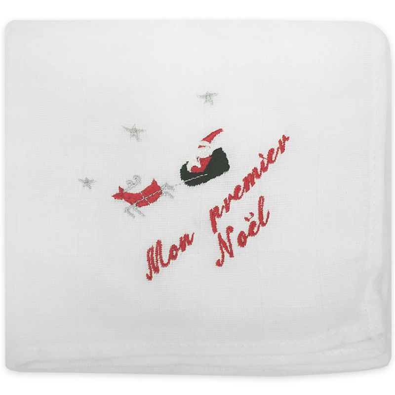 Lange en coton Mon premier Noël Père Noël (personnalisable) ANVIE
