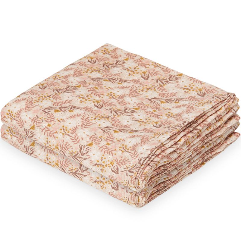 Lot de 2 langes Aurora rose (70 x 70 cm) Cam Cam Copenhagen