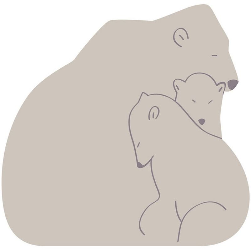 Tapis vinyle Famille Ours (100 x 150 cm) AFKliving