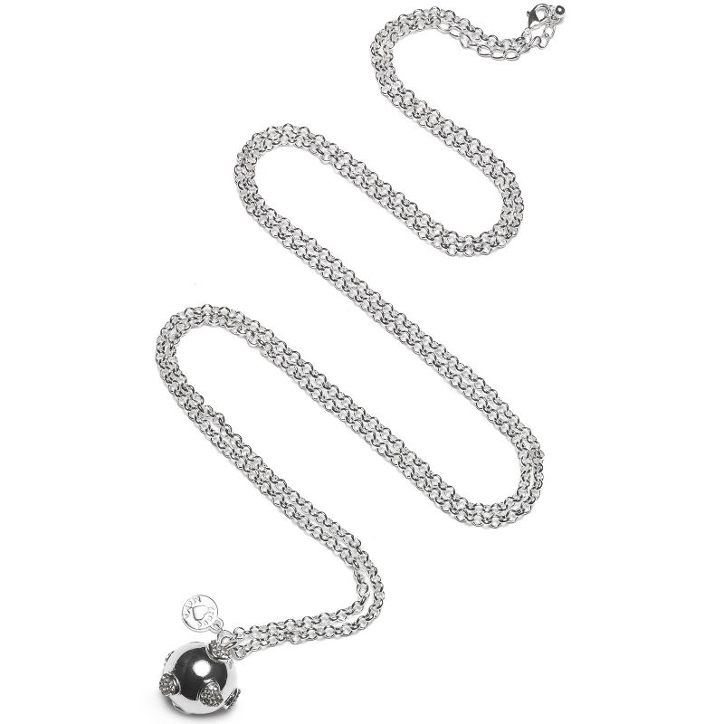 Bola sur chaîne argent Jasseron petits coeurs (argent, plaqué argent) Proud MaMa