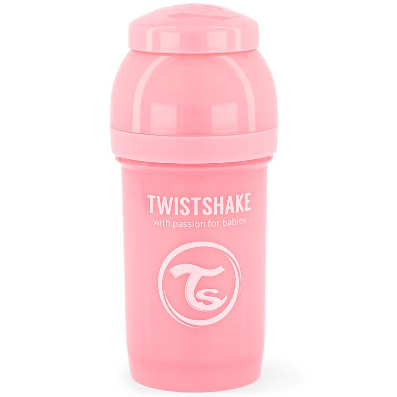 Biberon anti-colique rose pastel (180 ml) Twistshake