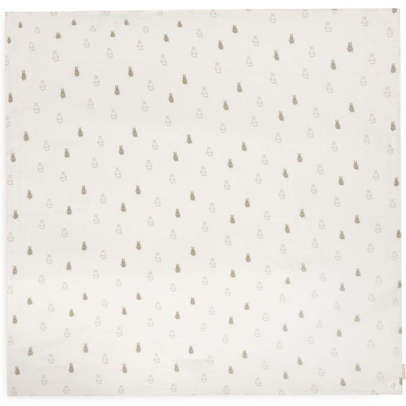 Lot de 2 langes en coton Happy Miffy Olive Green (115 x 115 cm) Jollein Produit 4
