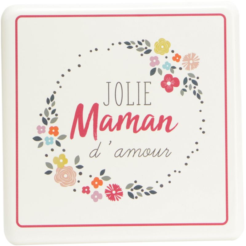 Plaque décorative en métal à accrocher Jolie Maman d'amour Amadeus Les Petits