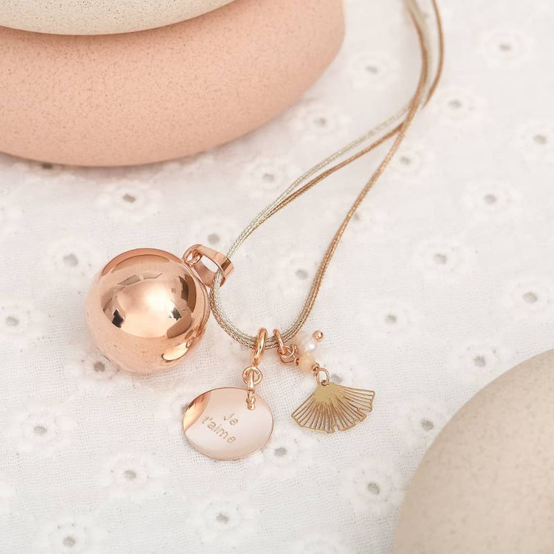Bola de grossesse Emotion Estrella personnalisable (plaqué or rose) Nativee