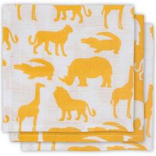 Lot de 3 mini langes Safari jaune (31 x 31 cm)  par Jollein