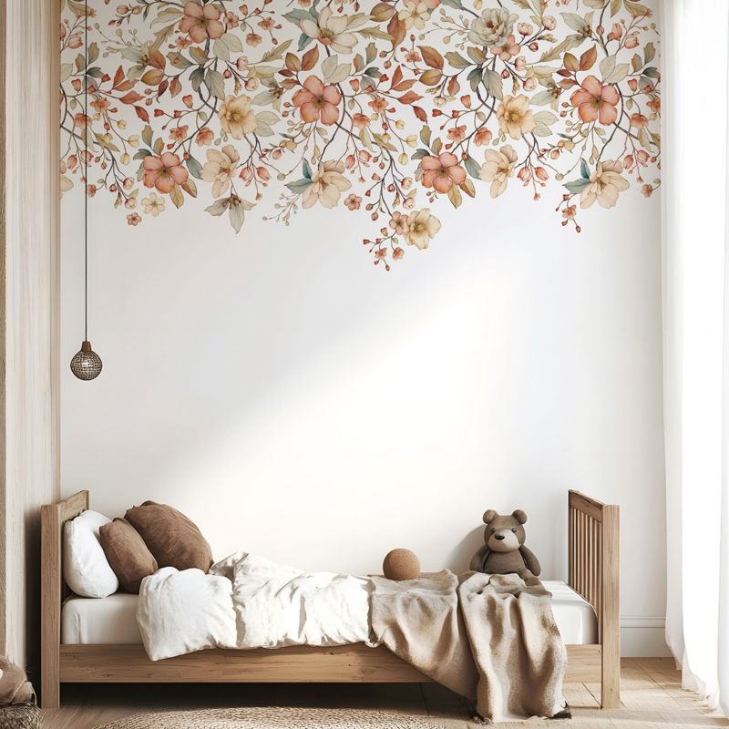 Papier peint panoramique Decor Jardin fleuri (2m x 3m)  Lilipinso Ambiance 5
