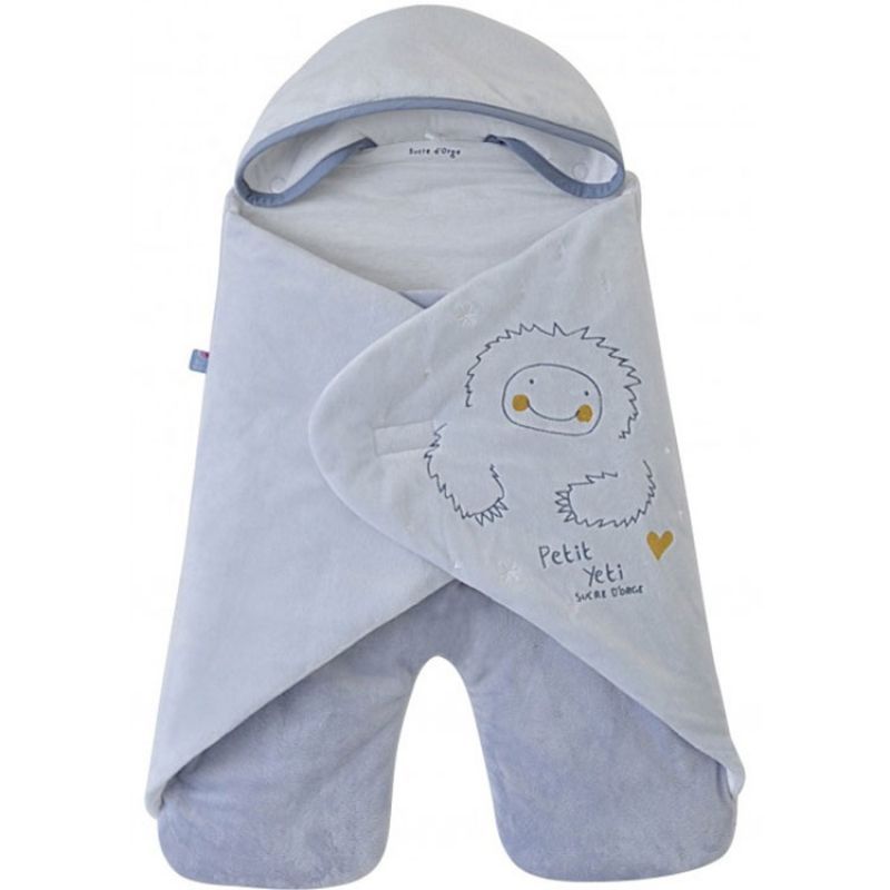 Couverture nomade Velboa bleu Sucre d'orge