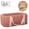 Pack couffin Kuko Bois de rose + lot de 2 langes Doli - Charlie Crane