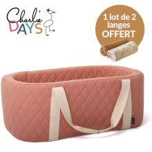 Pack couffin Kuko Bois de rose + lot de 2 langes Doli  par Charlie Crane