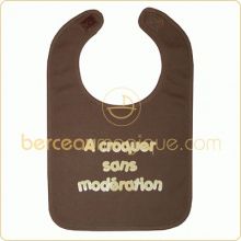 Bavoir ''A croquer sans modération'' chocolat  par BB & Co