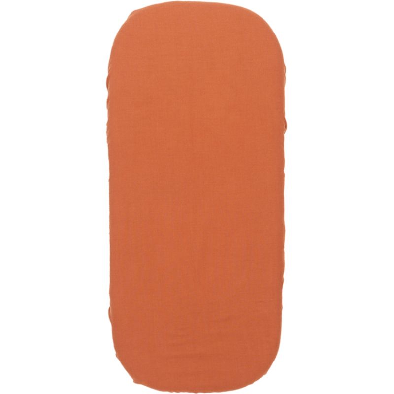 Drap housse de berceau en coton bio Melody Toffee (80 x 40 cm) Nobodinoz