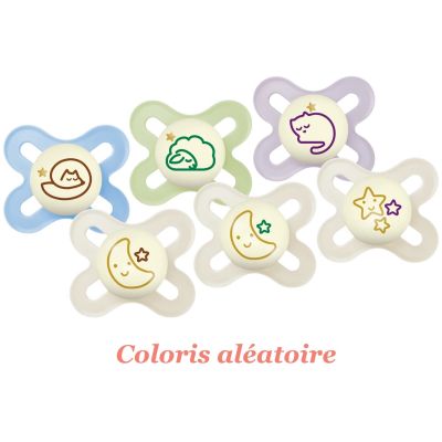 Lot de 2 sucettes Original Naissance Nuit coloris aléatoire (0-2 mois)