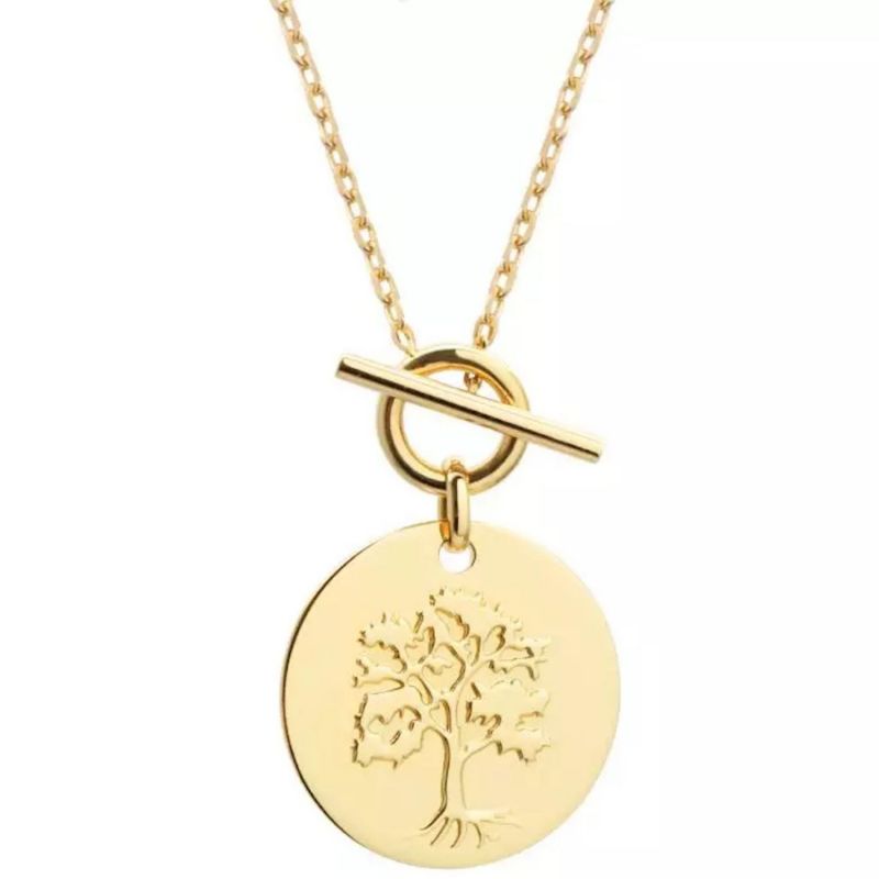 Collier chaîne Arbre de vie personnalisable (plaqué or) Petits trésors Produit 1